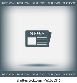 Flat icon of news