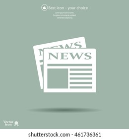 Flat icon of news