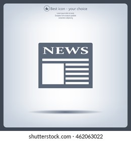Flat icon of news