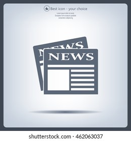 Flat icon of news