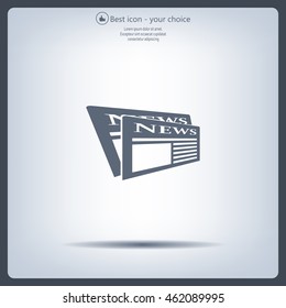 Flat icon of news