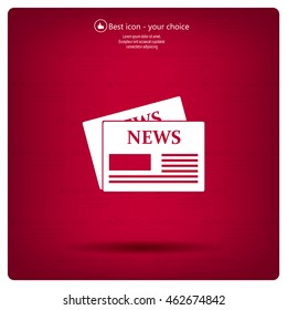Flat icon of news
