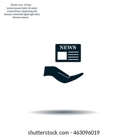 Flat icon of news