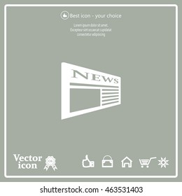 Flat icon of news