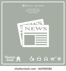 Flat icon of news