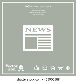 Flat icon of news