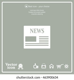Flat icon of news