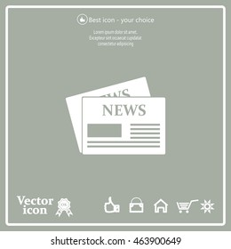 Flat icon of news