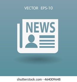 Flat  icon of news
