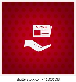 Flat icon of news