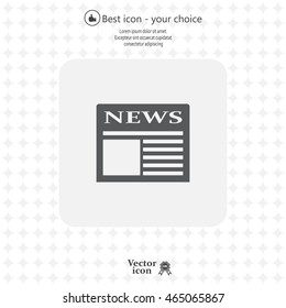 Flat icon of news