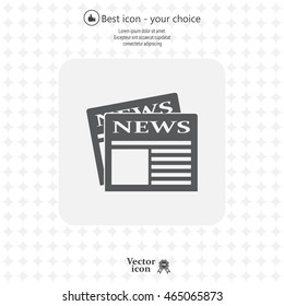 Flat icon of news