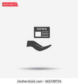 Flat icon of news