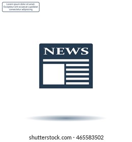 Flat icon of news