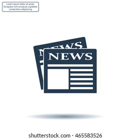 Flat icon of news