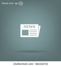 Flat icon of news