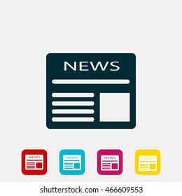 Flat icon of news
