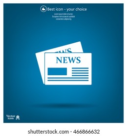 Flat icon of news
