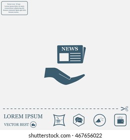 Flat icon of news