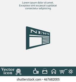 Flat icon of news