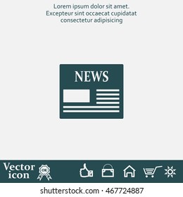 Flat icon of news