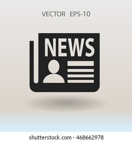 Flat  icon of news