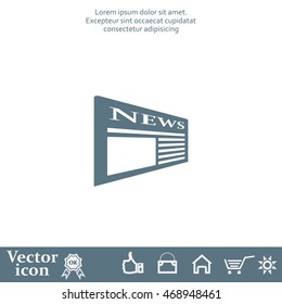 Flat icon of news
