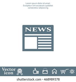 Flat icon of news