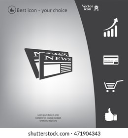Flat icon of news