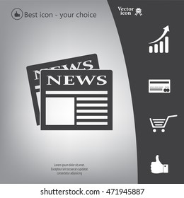 Flat icon of news