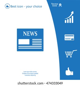 Flat icon of news