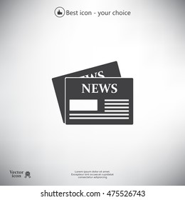 Flat icon of news