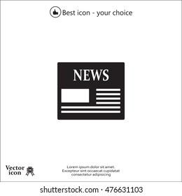 Flat icon of news