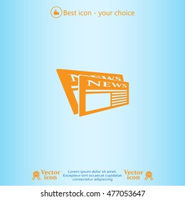Flat icon of news