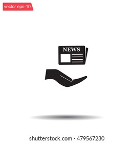 Flat icon of news