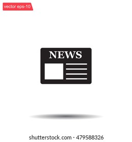 Flat icon of news