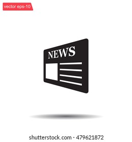 Flat icon of news