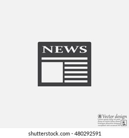 Flat icon of news