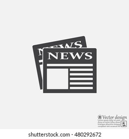 Flat icon of news