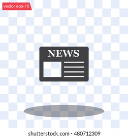 Flat icon of news