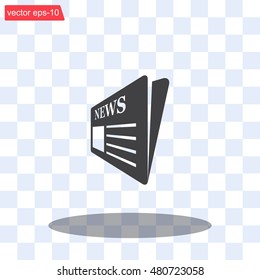 Flat icon of news
