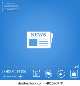 Flat icon of news