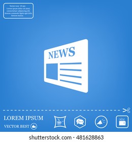 Flat icon of news