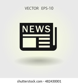 Flat  icon of news