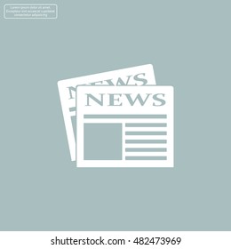 Flat icon of news