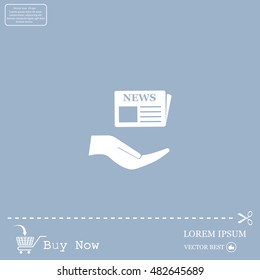 Flat icon of news