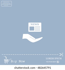 Flat icon of news