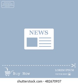 Flat icon of news