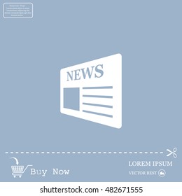 Flat icon of news