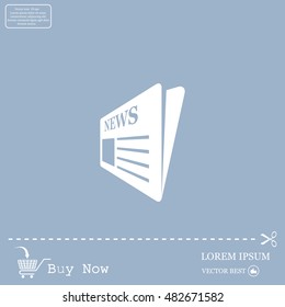 Flat icon of news